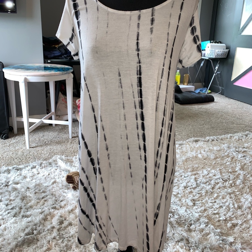 white and black dress